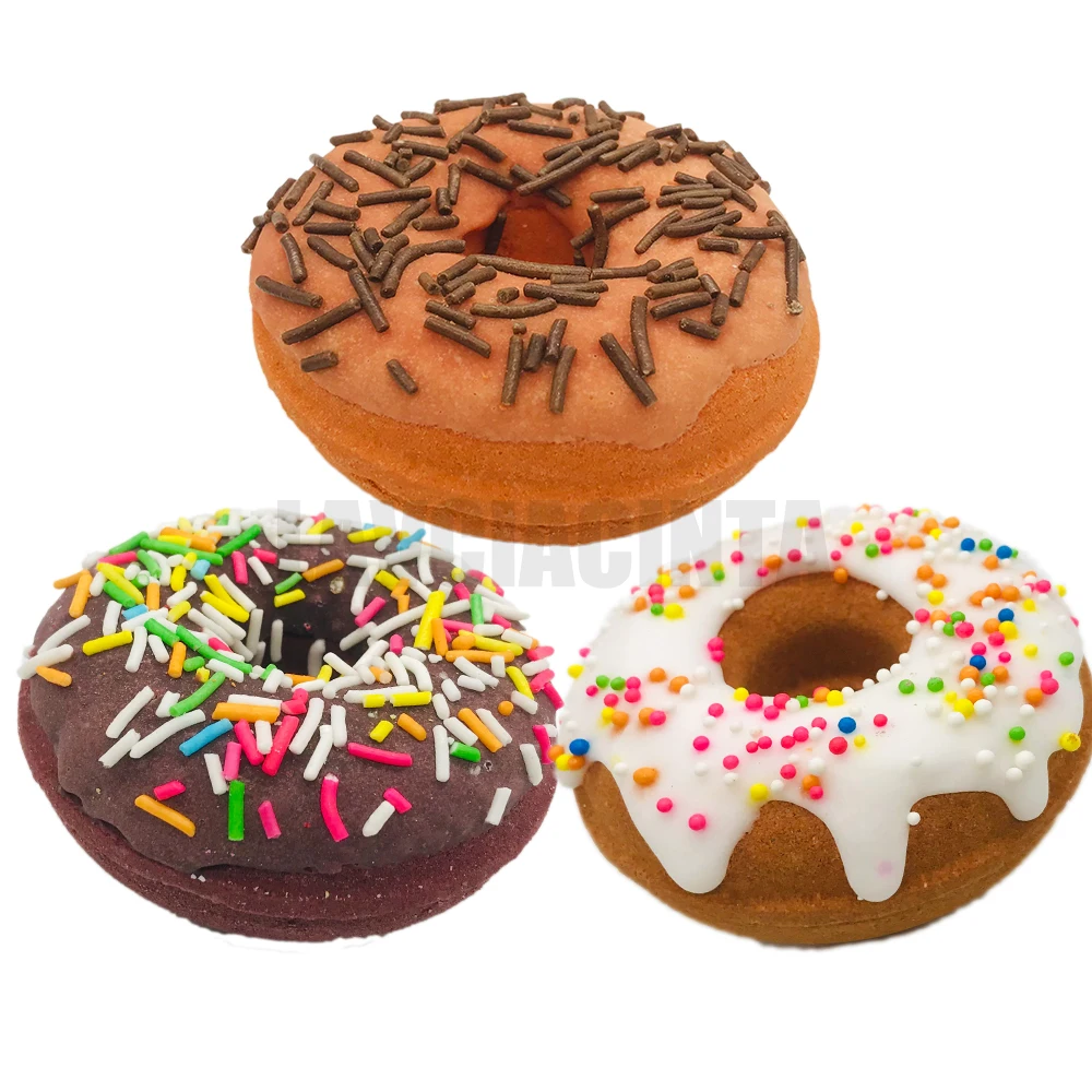 Натуральные Бомбочки для ванны с сладким ванильным пончиком органическое кокосовое масло банные принадлежности Fizzies аксессуары ванной комнаты