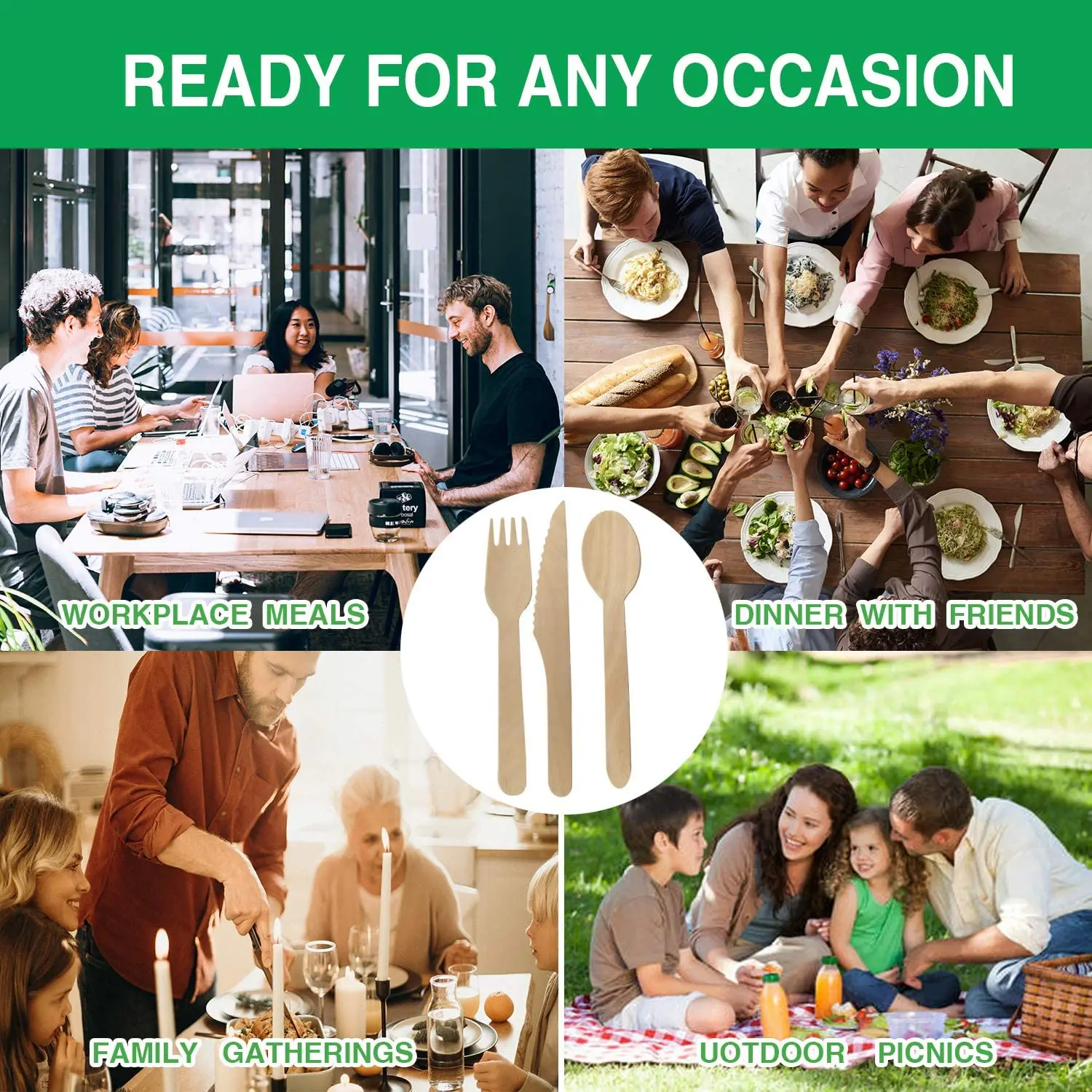 Wholesale Biodegradable Wooden Fork Disposable Birch Wood Utensil Fork Eco-friendly Wooden Cutlery Set Fork