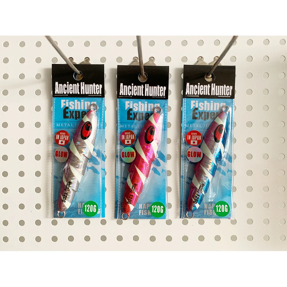 Ancient Hunter 1PCS/Bag Jigging Fishing Bait 120G Shiny Sliding Metal Jig Slow Jig Isca Metal Lure Fishing Accessories