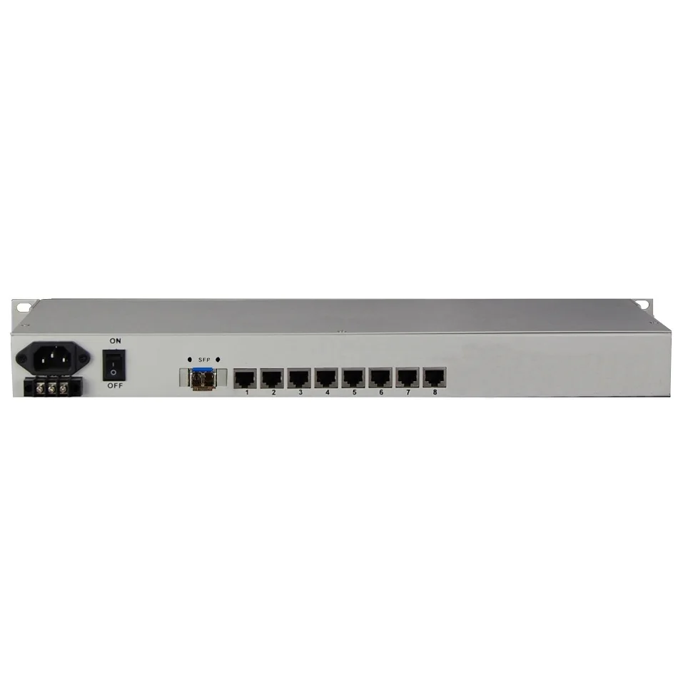 Baudcom 8E1 4 10/100/1000 Gigabit Ethernet Fiber Multiplexer