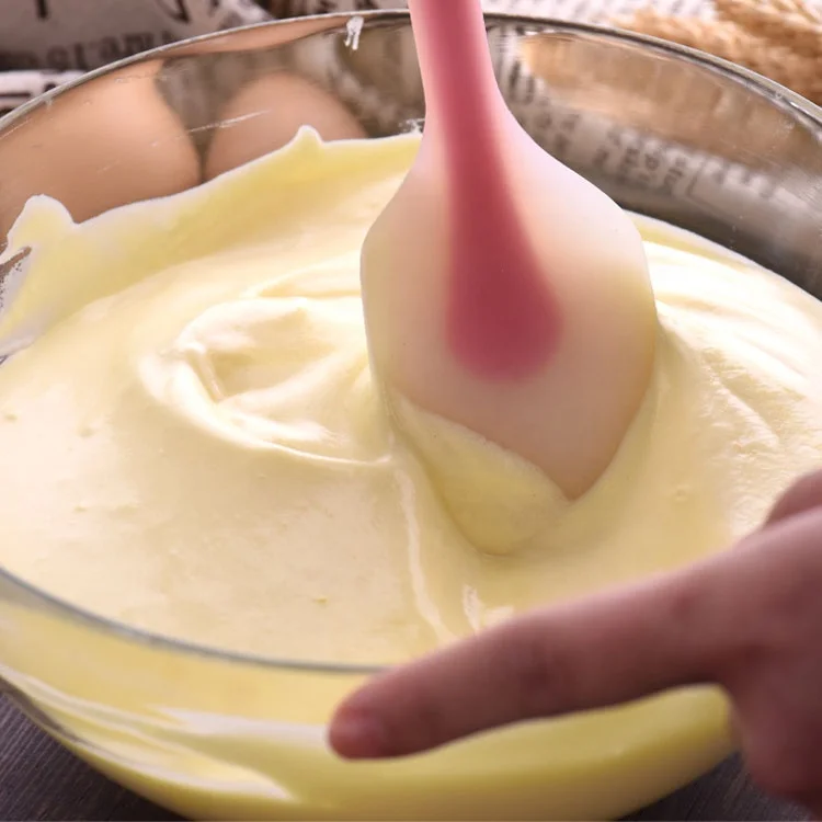 High grade kitchen translucent soft non stick scraper baking utensils custom mini silicone turner spatula