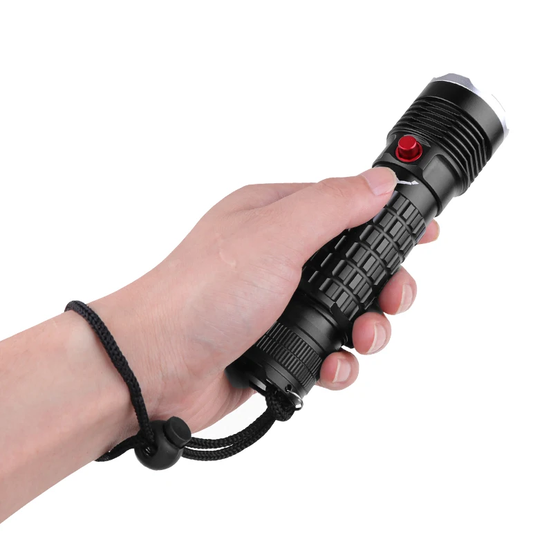IPX8 Waterproof Rechargeable Battery Powered Scuba Dive Light Snorkeling Light Underwater 50m XHP50 LED Diving Flashlight