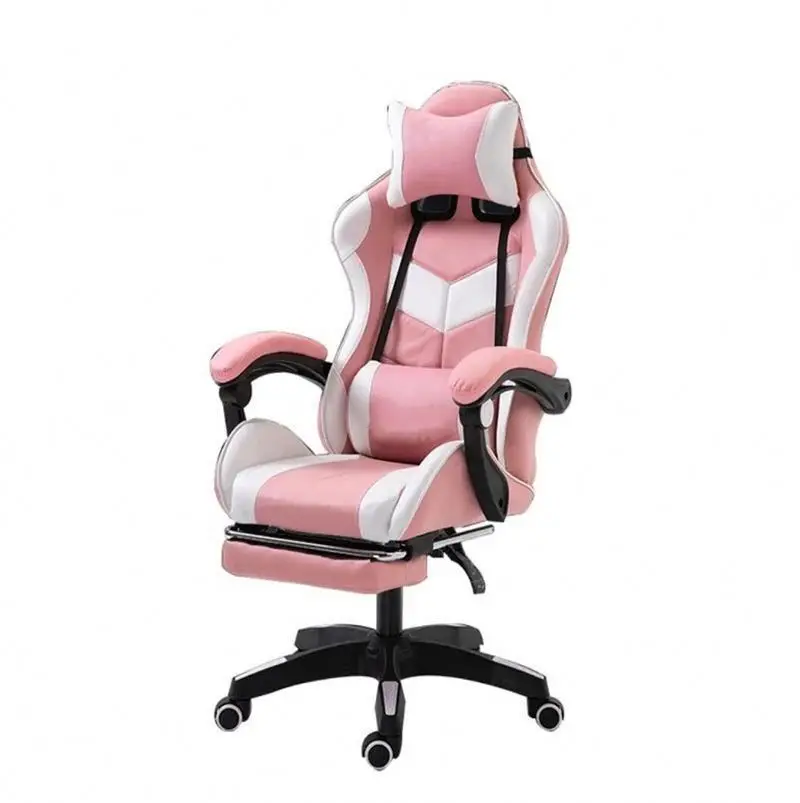Reclining Gaming Chair With Footrest Sillas Gamer Reforzadas Mas De 100 Kg Steering Wheel Stand Swivel Video Rocker Floor