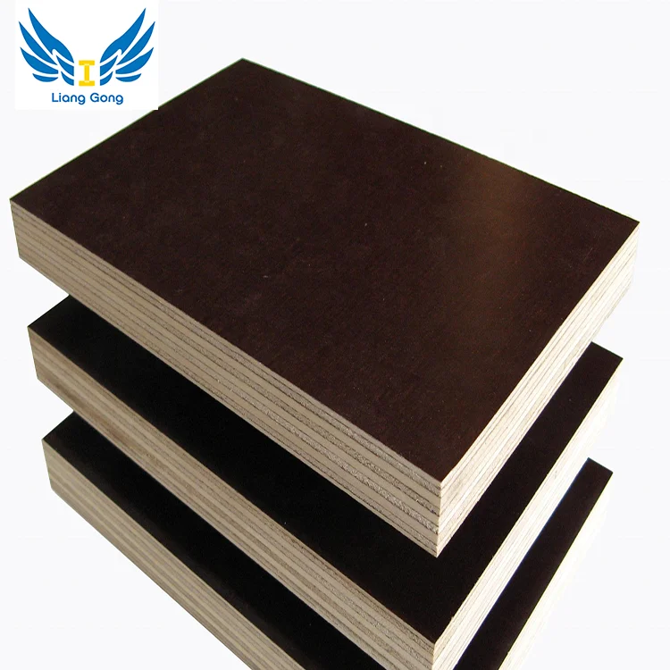 CHINA LIANGGONG 1220x2440mm Black Film Faced Plywood Construction Formwork Phenolic board 18mm/21mm thickness