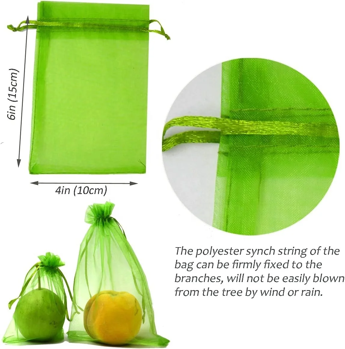 Fruit Protection Bags Netting Bags with Drawstring for Fruit Vegetable Cover Mesh Bag