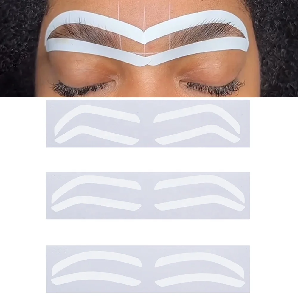 Disposable Eyebrow Design Sticker Stencil Airbrush Brow Tinting Stickers Eyebrow Shape Tape
