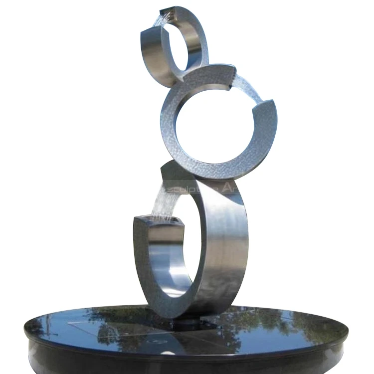 garden park stainless steel large statue stainless steel sphere water feature