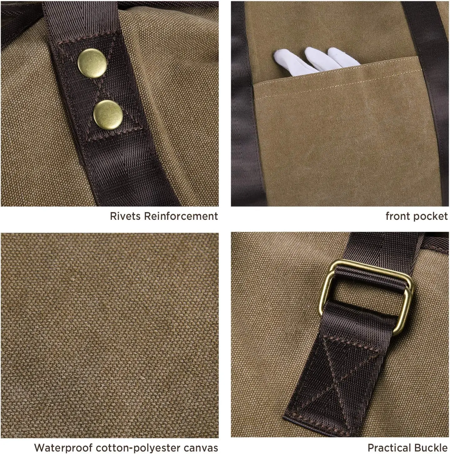 BSCI custom Fireplace 2 Handles Canvas firewood Carrier