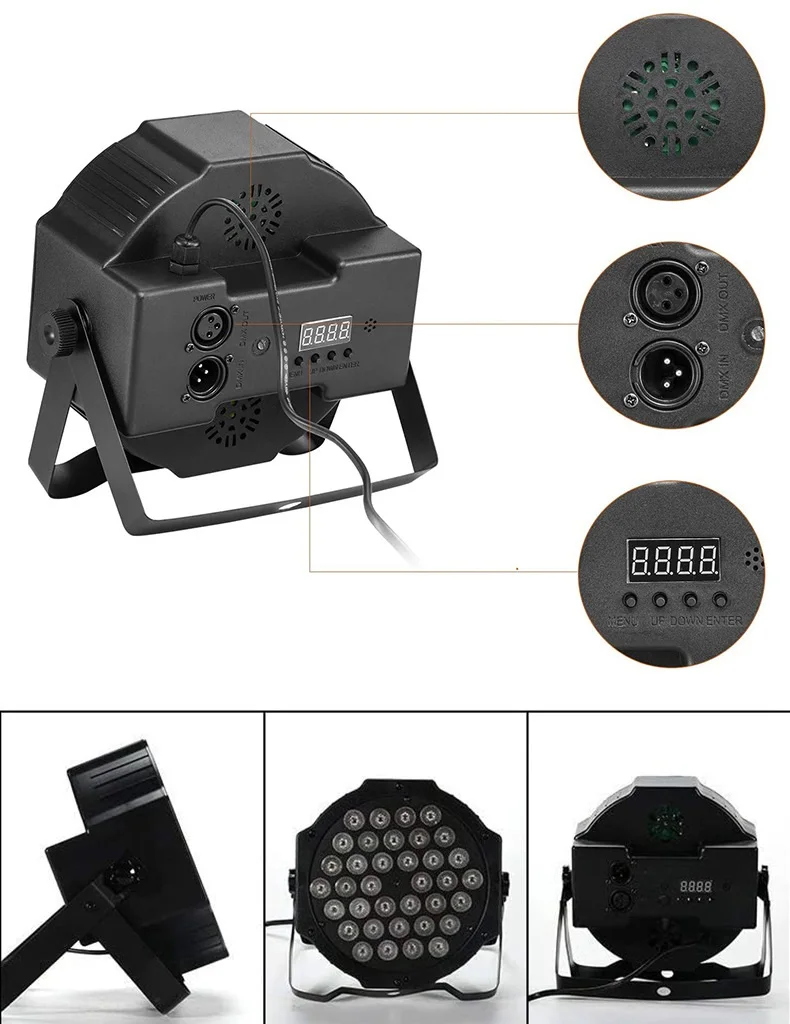 Сценическое светодиодное освещение 36 светодиодов RGB DJ LED Par дистанционное управление активация звуком автоматическое воспроизведение