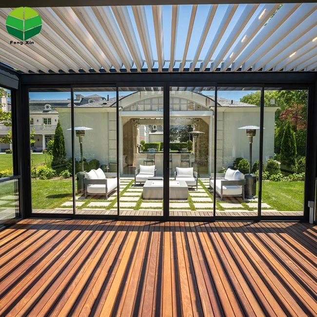 Frame High Quality Tempered Glass Door Window Aluminium Export Frameless Multitrack Glass Sliding Folding Door 10mm Thickness