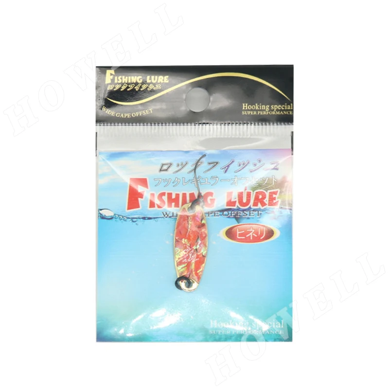 2.5g 3.5g 5g Artificial Abalone Shell Copper Metal Fishing Lures Jig Spoon Fishing Bait Lures
