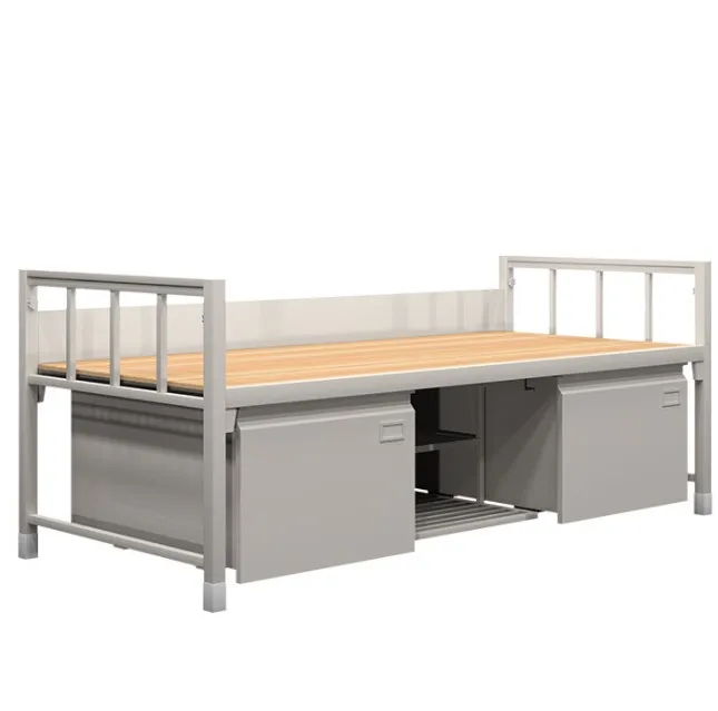 School furniture dormitory single steel bed single-layer single metal bed frame school dormitory furniture in staff dormitory