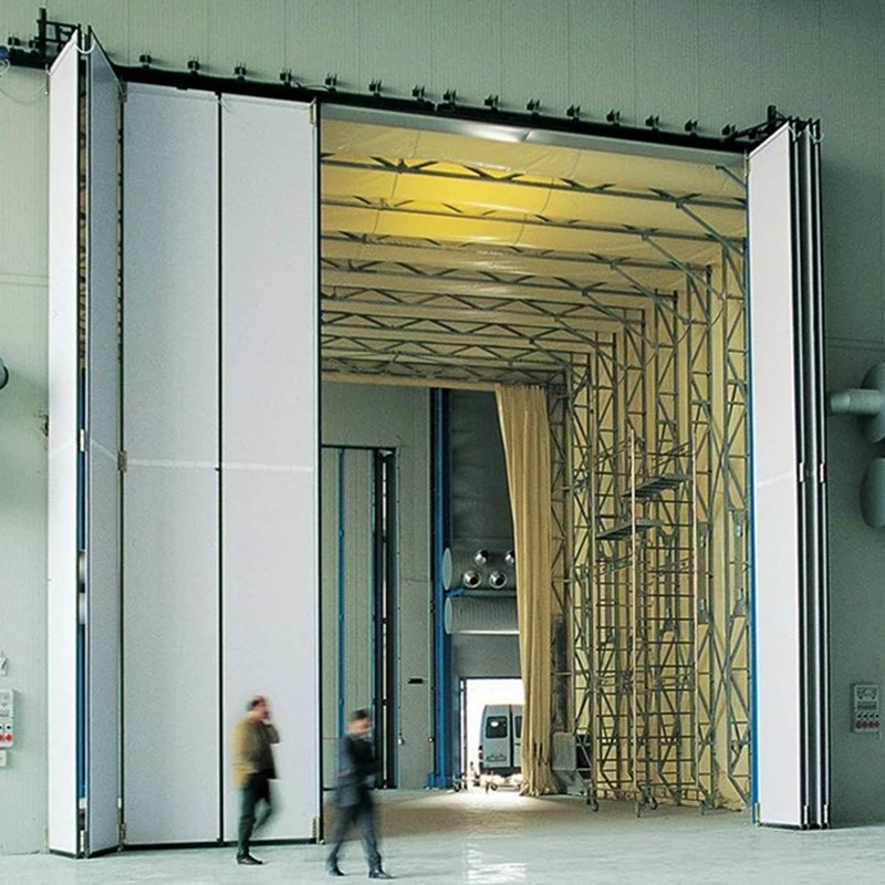 Factory Warehouse Electric Industrial Folding Door Remote Control Telescopic Automatic Folding Door Aluminum Folding Door