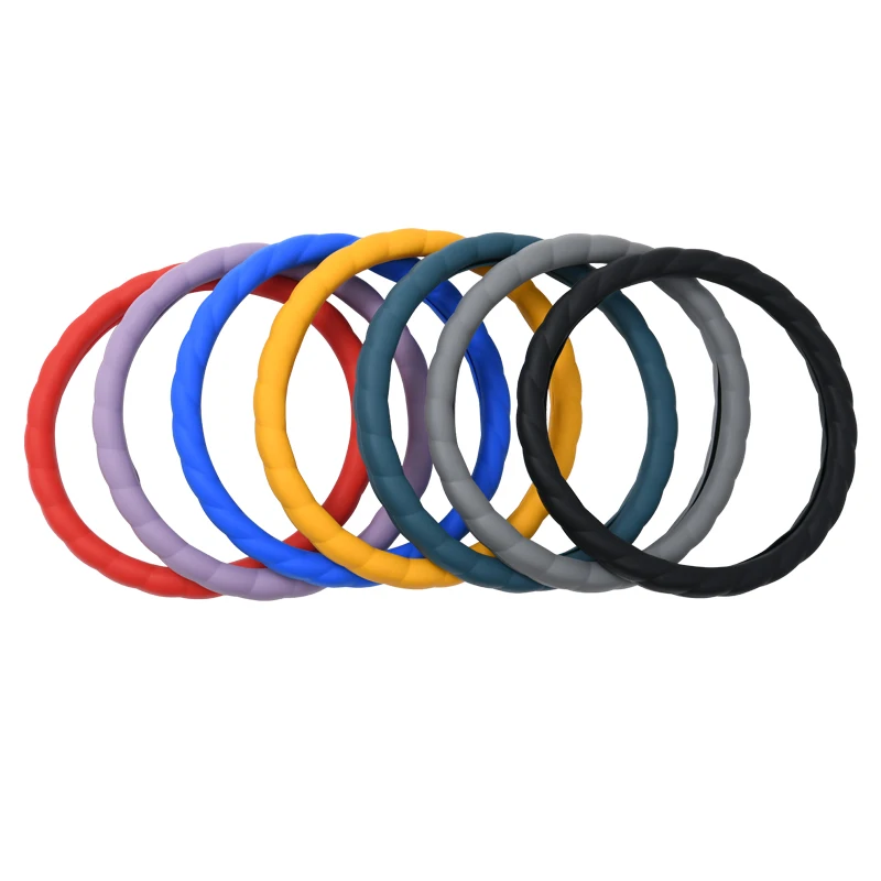 Silicon Anti Slip Auto Steering Wheel Wrap for Men Women Silicone Rubber Steering Wheel Cover fits Cars SUVs Trucks Vans