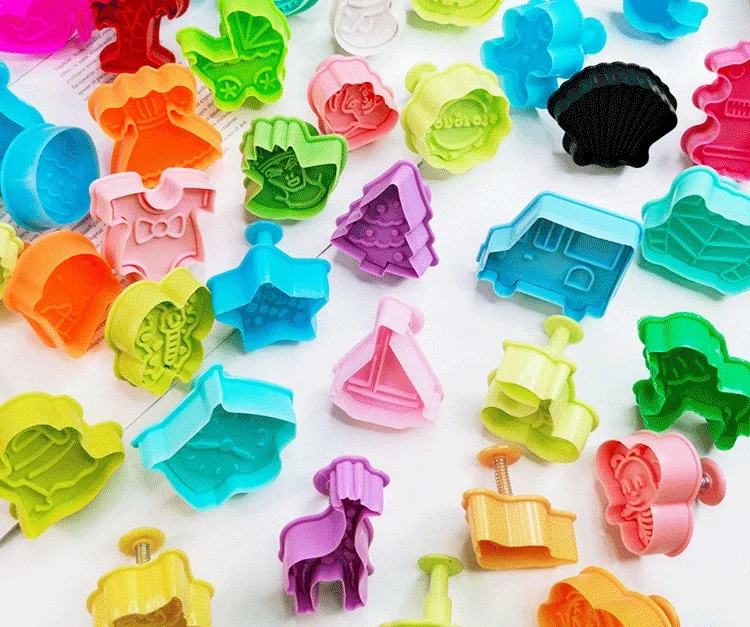 Cartoon Cookie Stamps Tools Kit Animal Cookie Cutters Cookie Press Cake Tools Opp Bag Moulds Kitchen All-season 0.2mm~1.0mm