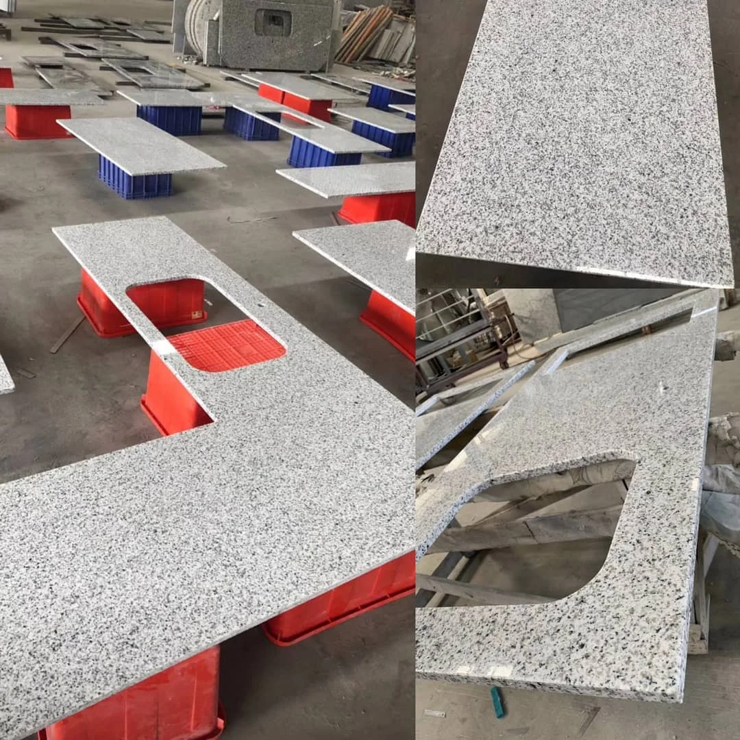 Natural Granite Stone Countertop Prefab White Granite Kitchen Countertop