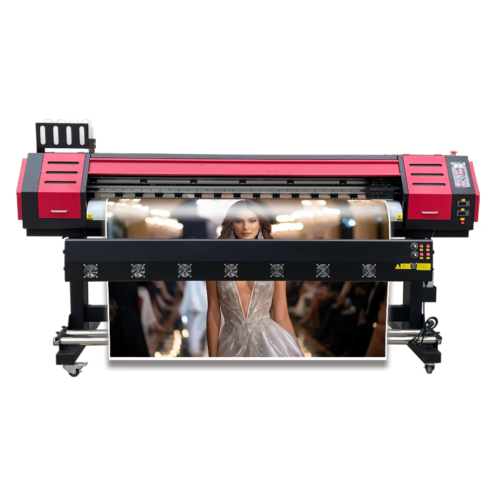 High Quality i3200 Eco-Solvent Inkjet Roll-to-Roll Printer 6ft 1600mm Print Dimension Manufacturing Plant Flex Clothes Printing
