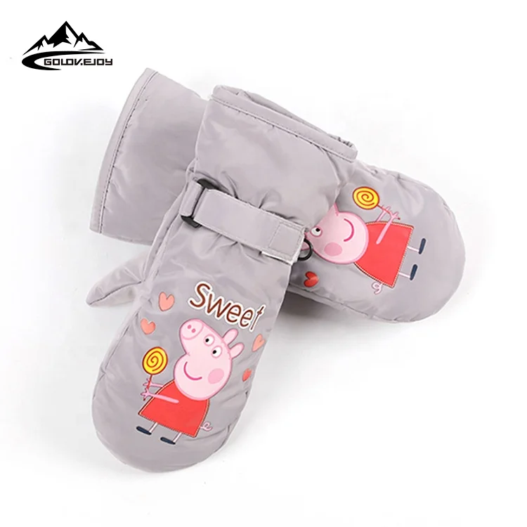 Детские Водонепроницаемые зимние лыжные варежки GOLOVJOY DR12, плотные ветрозащитные теплые перчатки для девочек