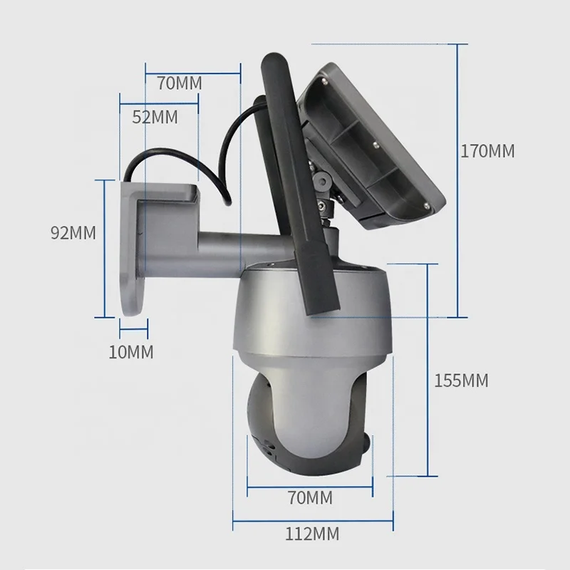 Solar Cell Panel 128G Memory Card Network Security Surveillance System Solar Powered Wifi Security Camera
