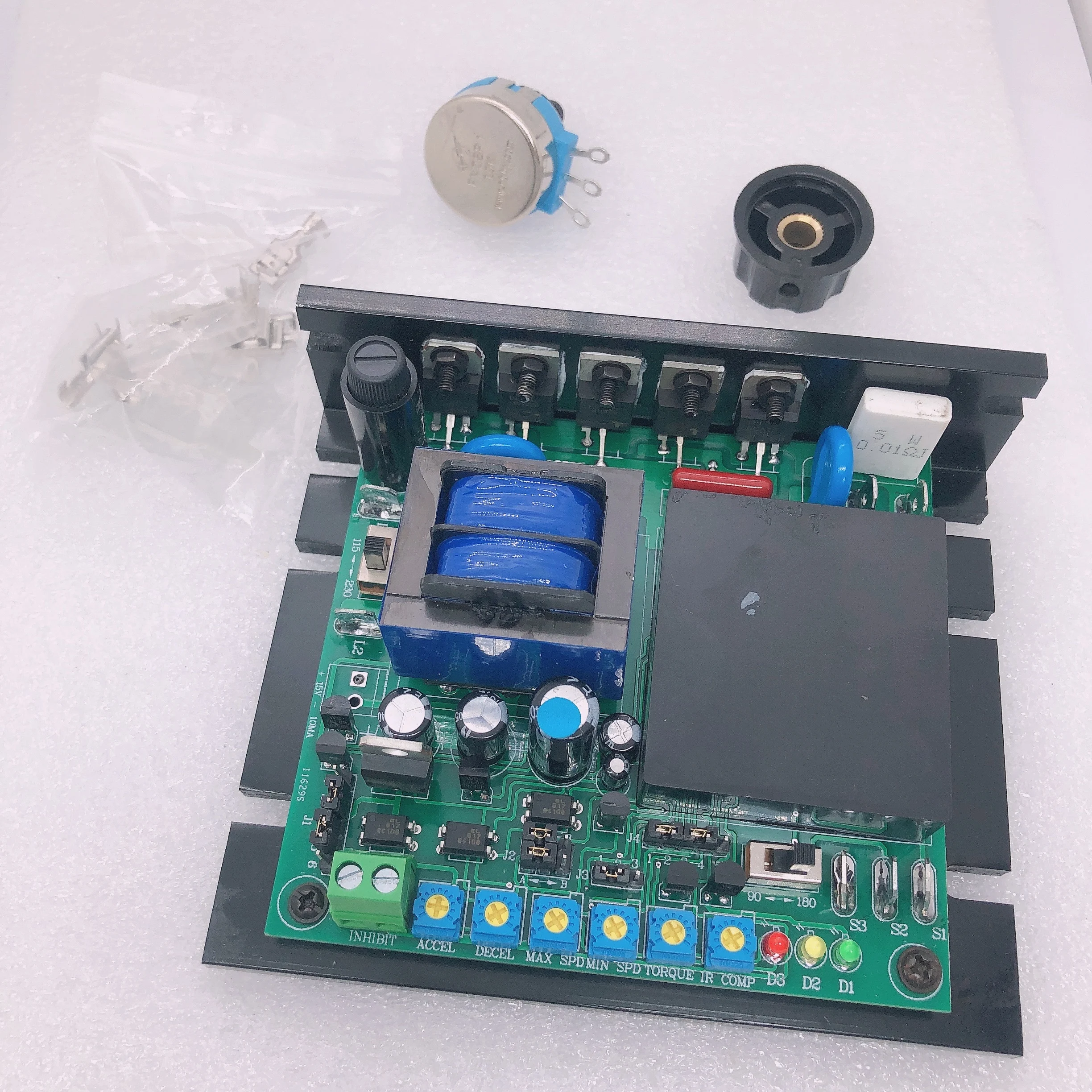 0-5v 0-10v analog signal control 110v 220v ac input 90v 180v dc output brush motor speed controller 10A