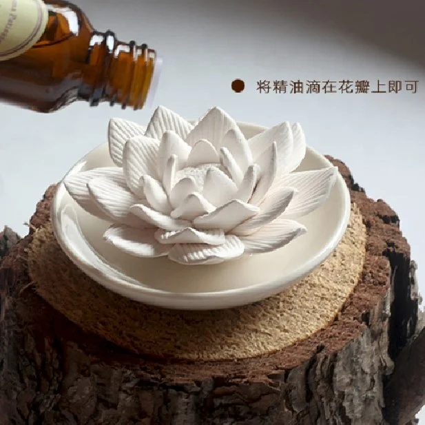 Home Car Decoration A Variety Of Flower Shapes Scented Stone Air Freshener Essential Oil Diffuser