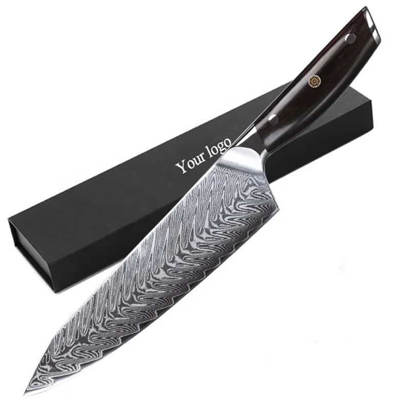 8 inch professional Japanese Damascus Kitchen Chef Knife With G10 Handle