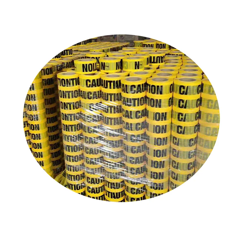 7.5cm*300m*0.04mm Non-Adhesive yellow Caution Marking Barrier Tape