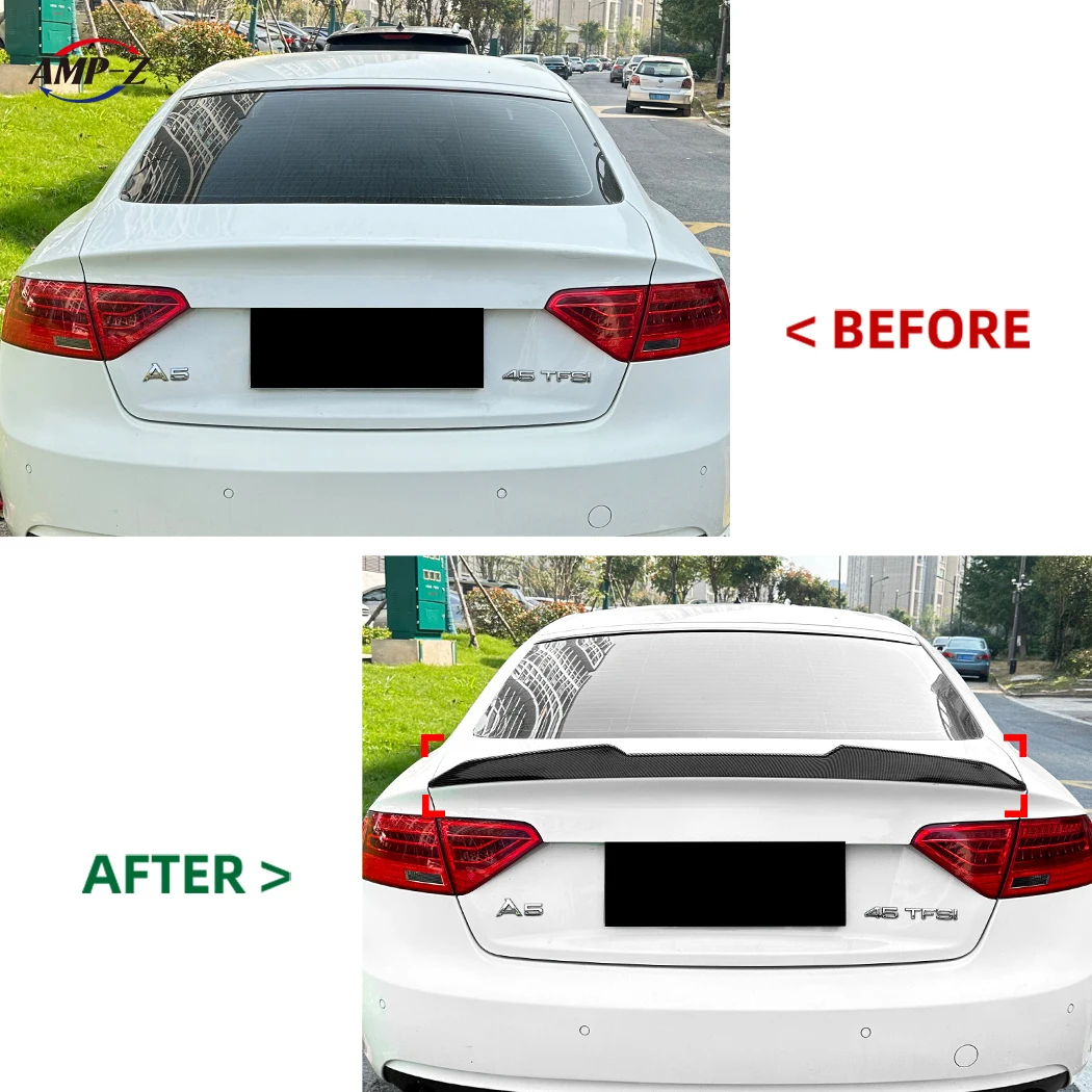 Carbon Black A5 PSM Spoiler ABS Rear Ducktail Spoiler For Audi A5 8T 4 Doors Sportback 2007-2016 Car Accessories
