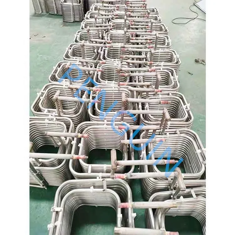 Медная трубка, алюминиевая ребристая катушка конденсатора с водяным охлаждением, катушка конденсатора холодильника, катушки испарителя из нержавеющей стали