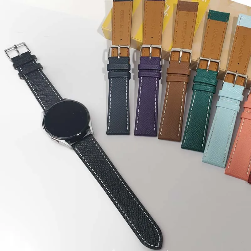 Tailor made Modern trend 22mm Fashion Italian Style leather Watch Band For Samsung Apple smart watch