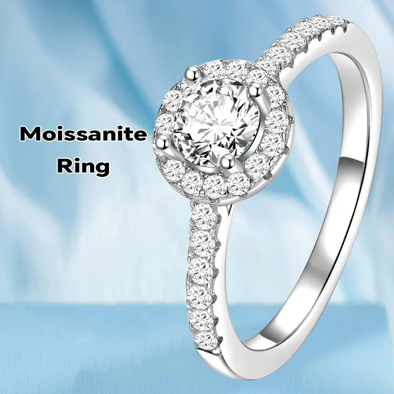 Best Selling Moissanite Diamond Man Ring Women Mens Custom Women Finger Promise 925 Silver Engagement Rings