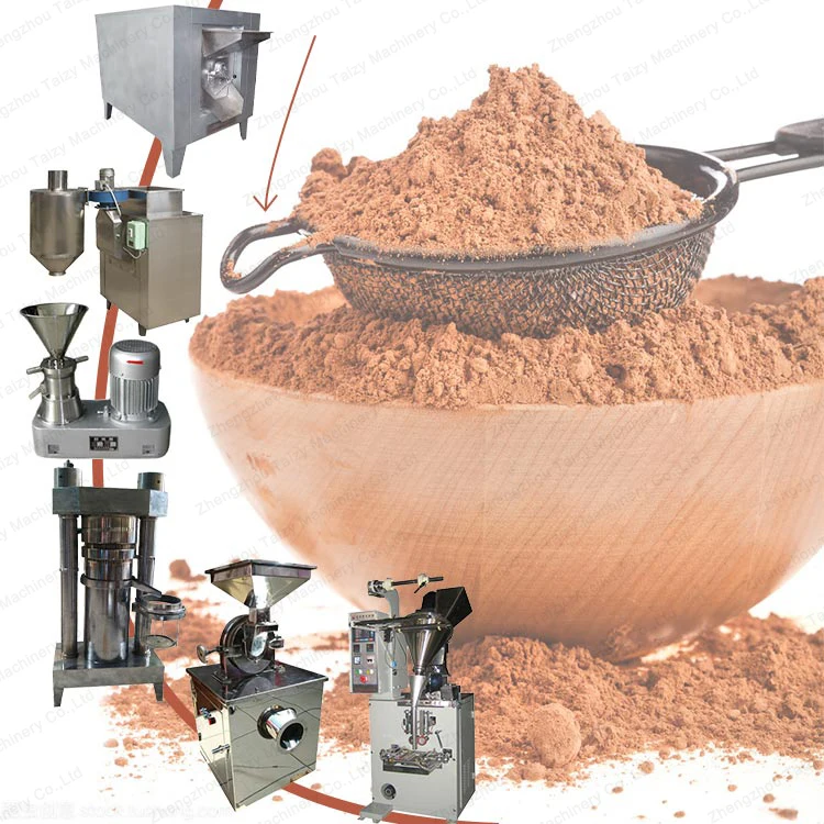 
cocoa grinding mill cocoa butter press extraction cocoa powder processing machine 