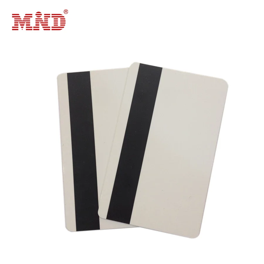 Blank 4442 White CR80 Pvc / Paper Magnetic Strip Chip Cards Hico Loco Magnetic Stripe Pvc Card With Hico 2 Track