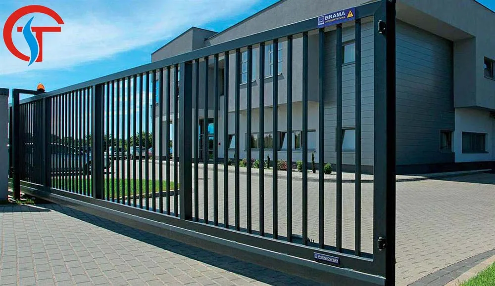 Shuotian Aluminum Automatic System Motor Sliding Gate Driveway Gate Front Gate For Workshop Company Parking Lot