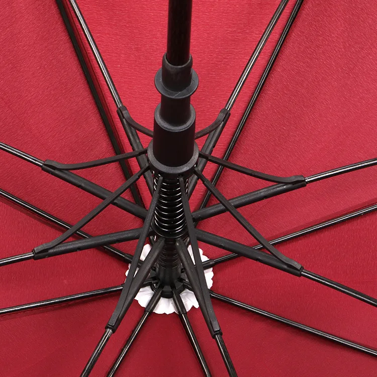 Umbrella for Golf with Wooden Handle Uv Umbrellas Plaid Cover Automatic Straight Reinforced Umbrella