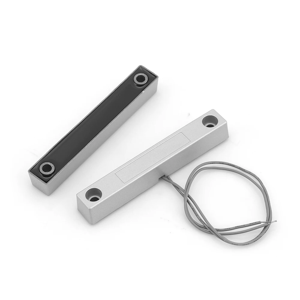 Surface Mounted Aluminum Alloy Material NC / NO Home Safety Wired Magnetic Door Contact