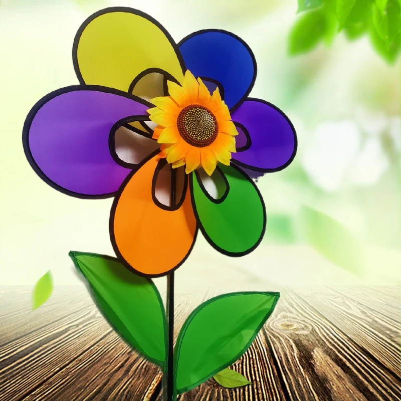 Один слой выдалбливают Детская ручной садовая ветряная мельница игрушки для улицы