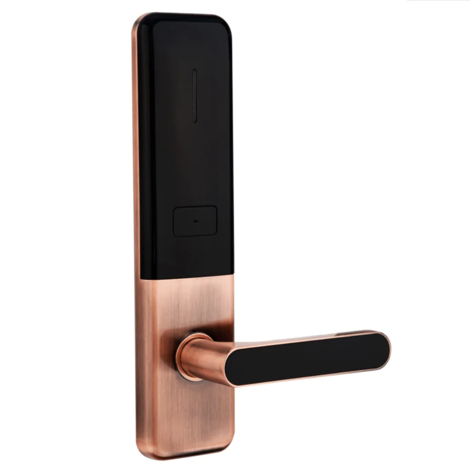 New model high quality zinc alloy hotel RF card lock with silver color and free software