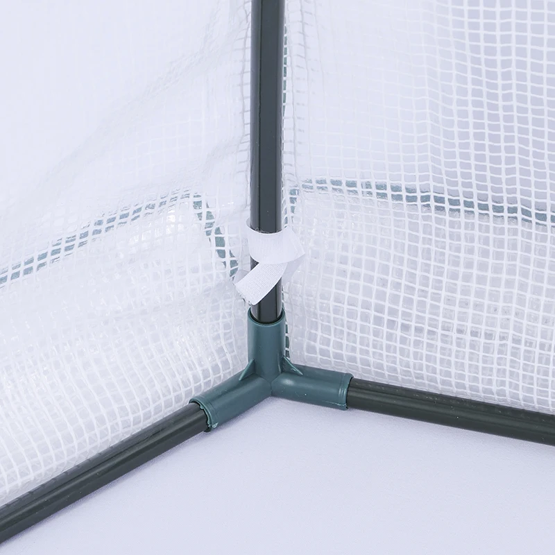 Professional round Green Garden Greenhouse Steel Frame with Waterproof Coating Easily Assembled Walk-In Design