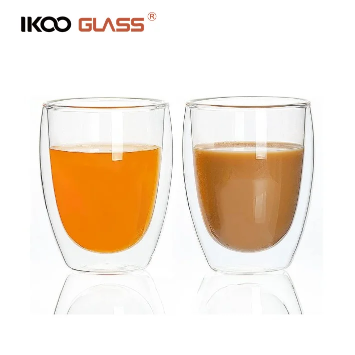 IKOO high borosilicate double wall glass mug coffee cups