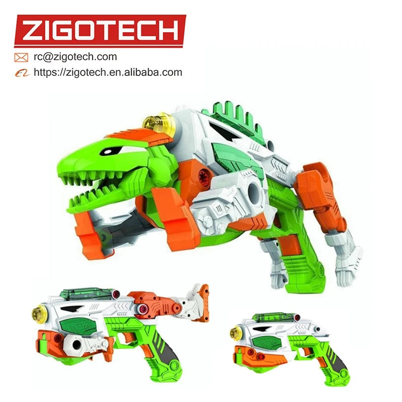 Hot sale product Amazon, Assembly DIY, transformer, dinosaur, toy gun, trunk, toys with a drill, toy