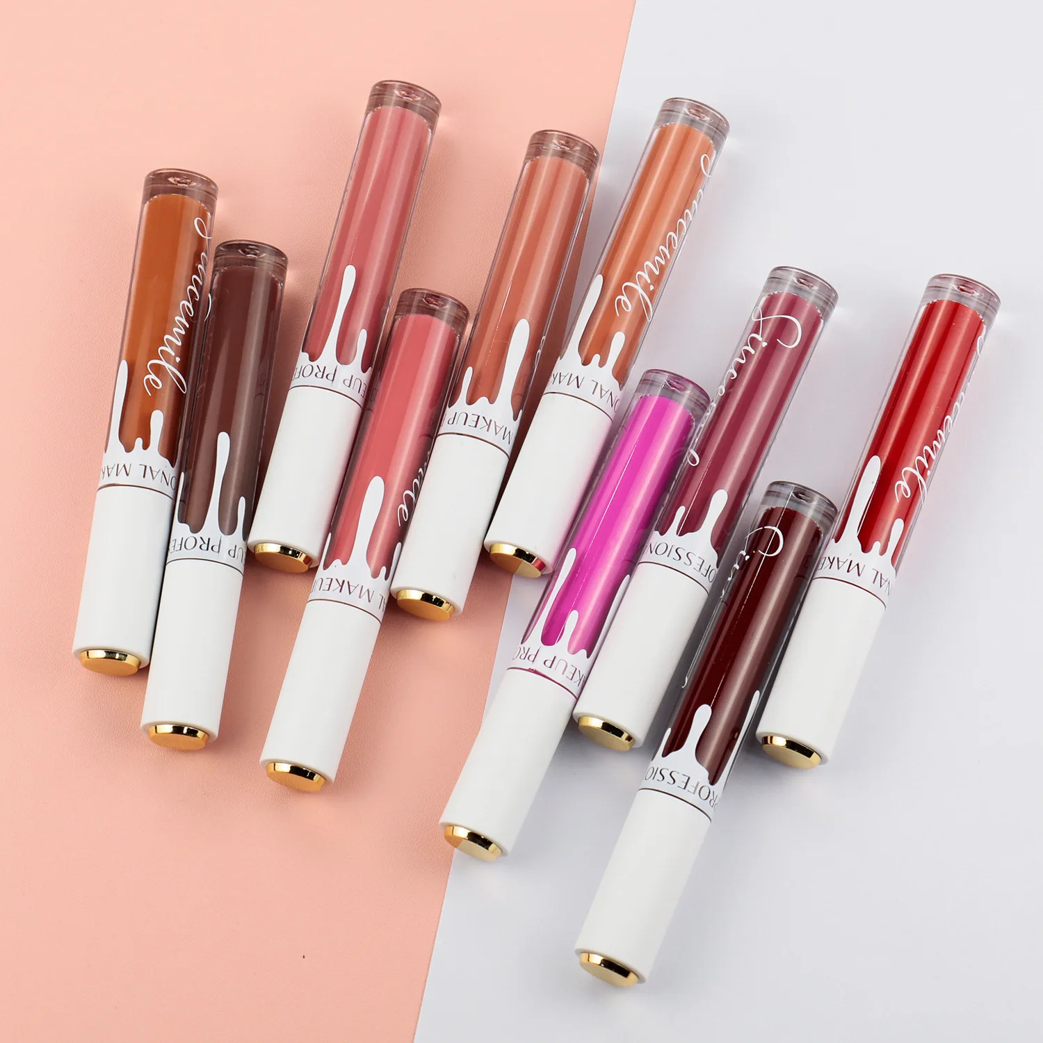 2022 New Lip Stick Private Label Hot Selling 12 Colors Velvet Matte Waterproof Long Lasting Lip Gloss