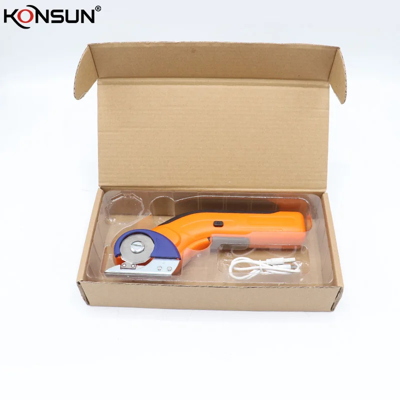 KONSUN Lithium battery scissors Electric carpet scissors cordless Leather clothing materials plastic scissors power tools