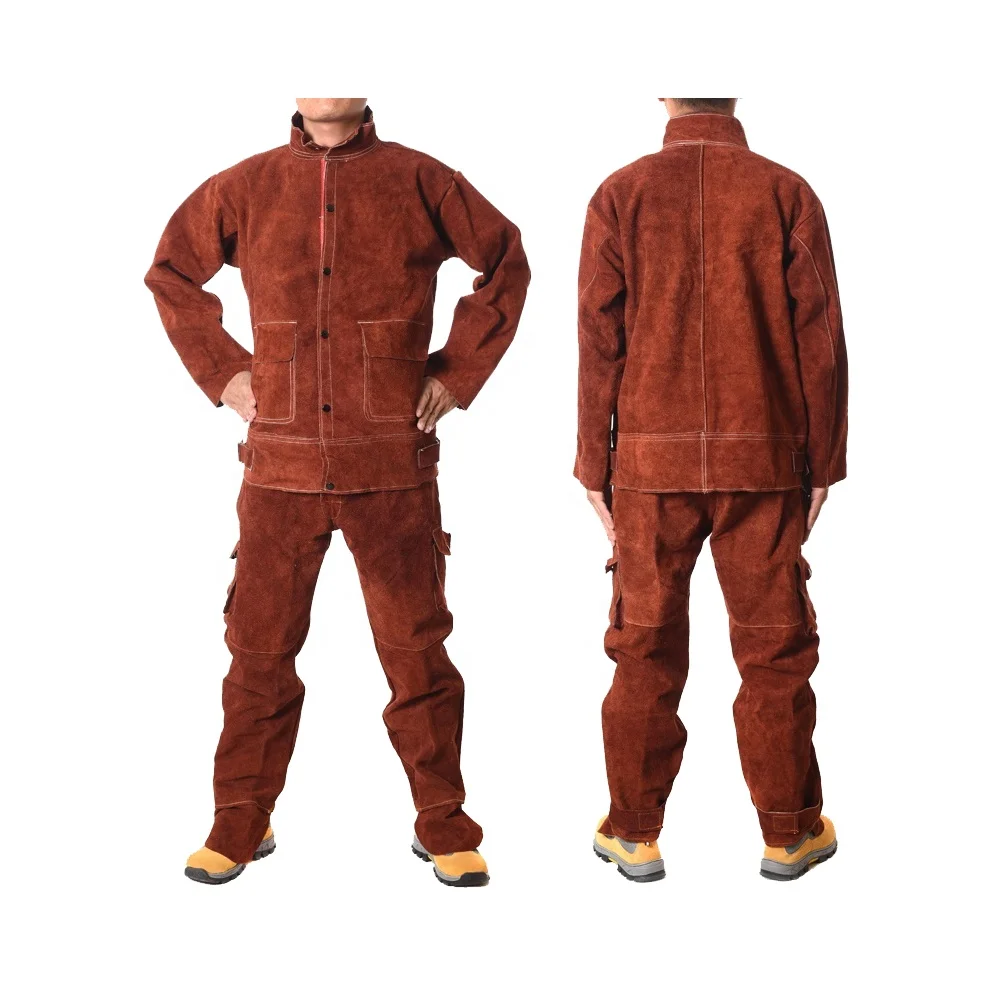 Heat Resistant Welding Suit Safety Equipment High Quality Strong Stitched Welding Pants