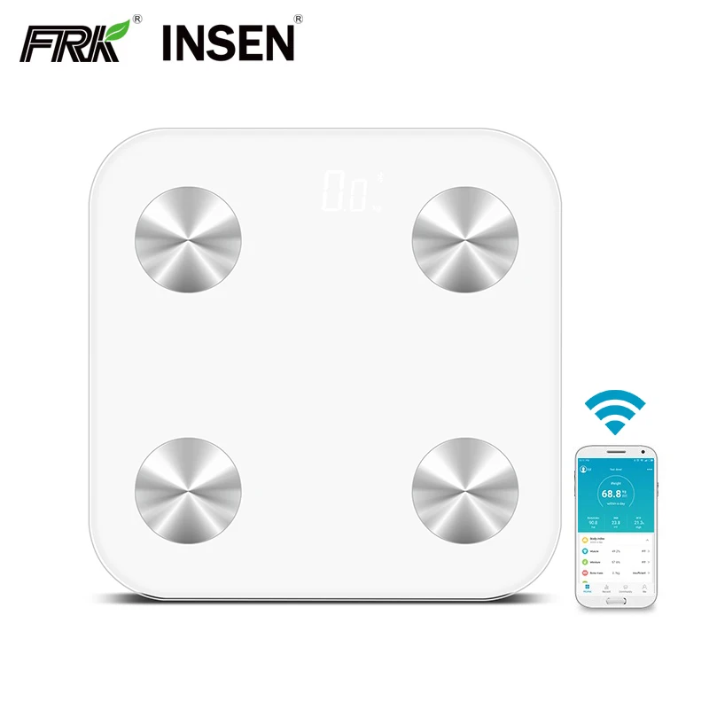180Kg 396Lb Personal Smart Water And Fat Colorful Digital Electronics Blue tooth Bathroom Body BMI Fat Scale With App