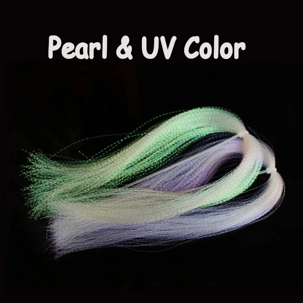 Wholesale UV Crystal Flash Holographic Tinsel Krystal Twisted Flashabou Sparkle Streamer Fly Tying Materials