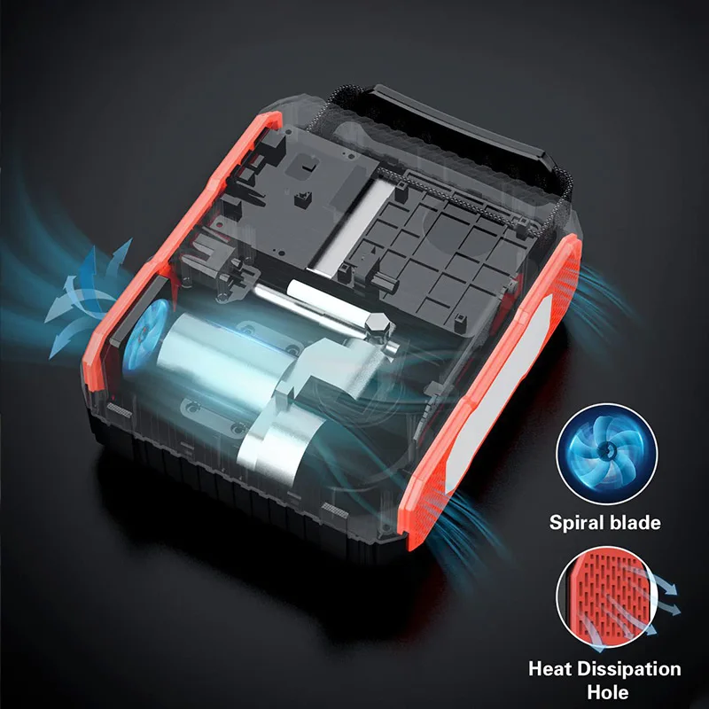 Portable Jump Starter with Air Compressor Power Bank Tire Inflator Pump 12V Starting Device Car Booster