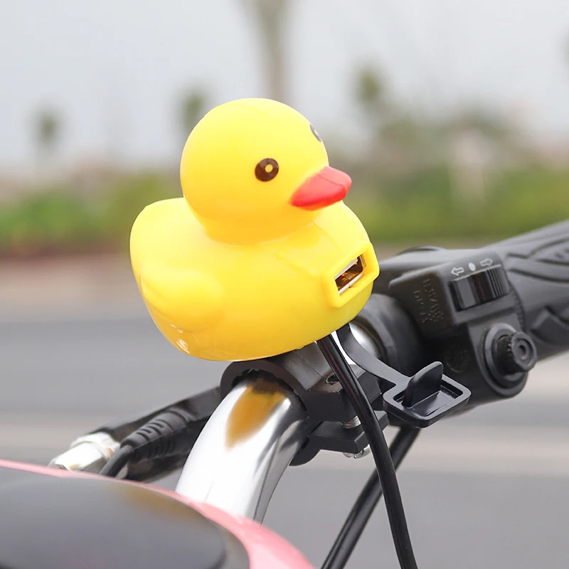 Mini Yellow Rubber Duck Waterproof  2.5A Fast Charge Motorcycle Phone Charger