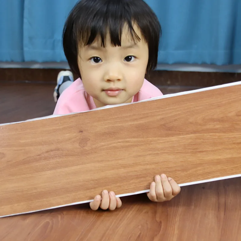Vinyl floor tile wooden lvt flooring pvc wood plank  laminated dance plastic pvc flooring sticker