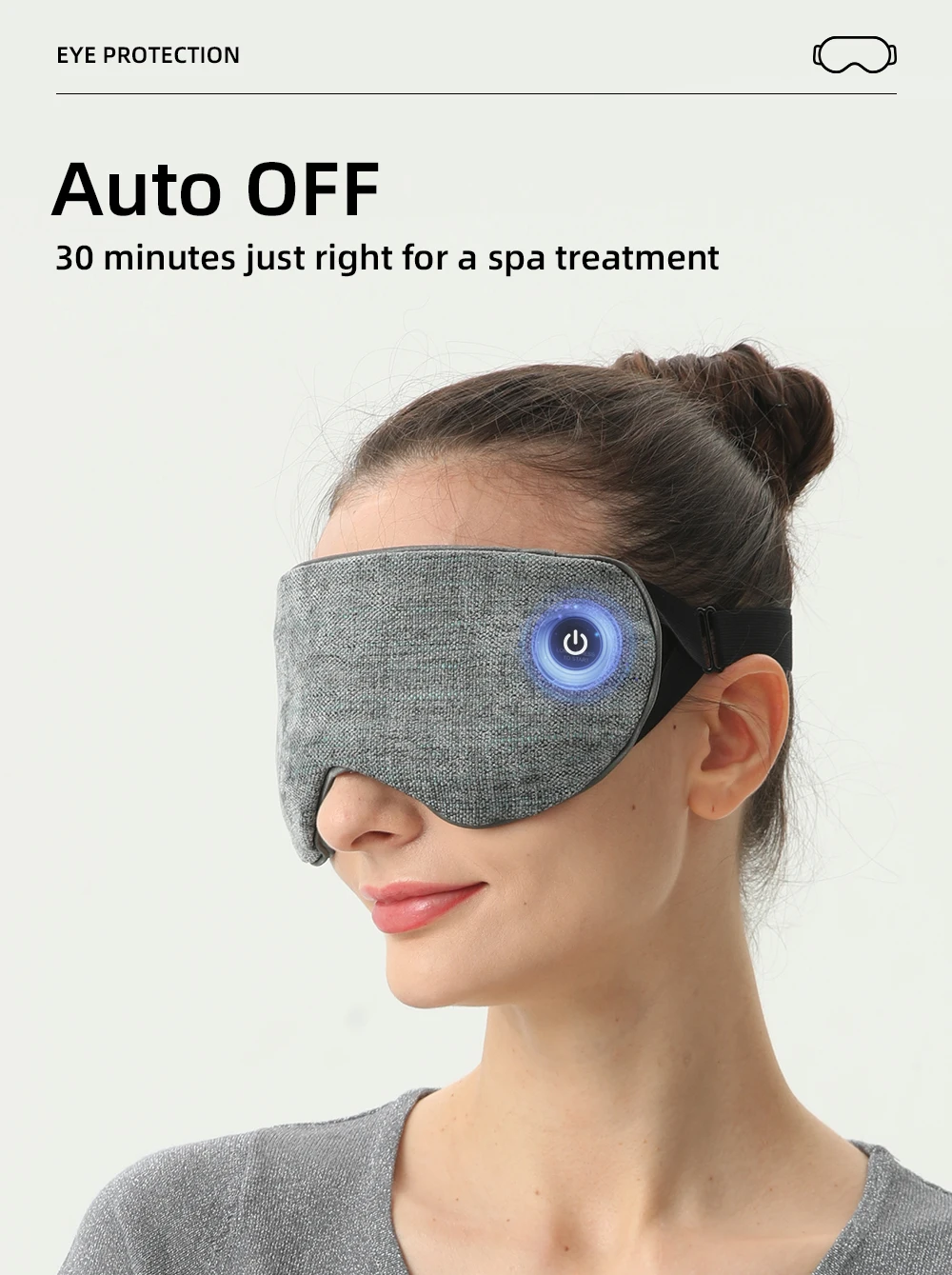 Electric Rechargeable Cordless Heated Eye Mask Portable Graphene Heating Technology Battery Powered Eye Mask